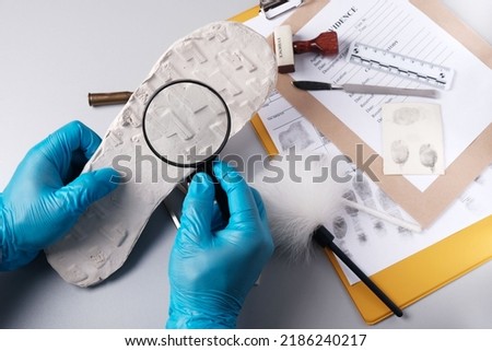 Similar – Image, Stock Photo Crime Scene | Tracks in the Snow