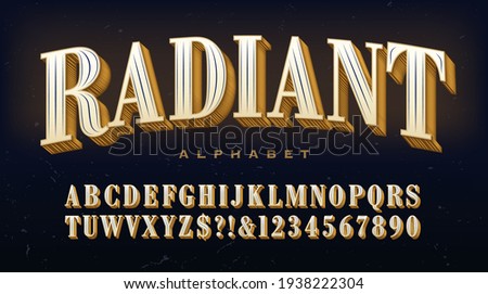 Radiant alphabet; a traditional serif capitals font with extravagant linear detailing in each letter