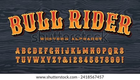 Bull Rider; a western style cowboy outfit, good for rodeo themes, equestrian sports, county fair, saloon art, country music, etc.