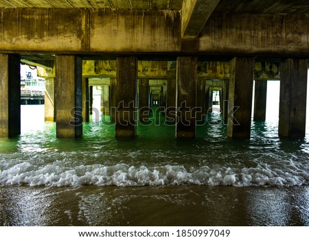 Similar – Image, Stock Photo View under the pier in Scripps Beach, San Diego