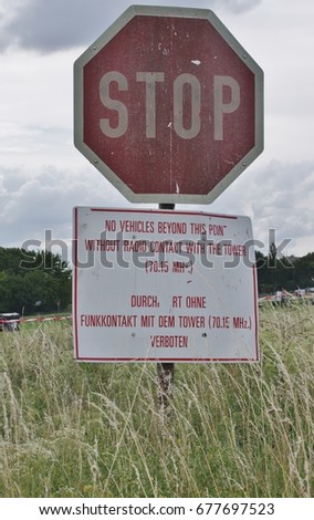 Similar – Image, Stock Photo Taxiway from Tempelhof / Tempelhofer Feld airport