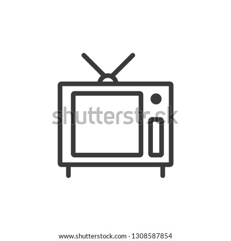 Television outline icon