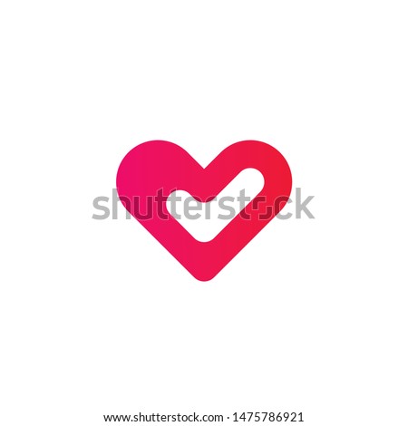 Heart Check Logo Design Template