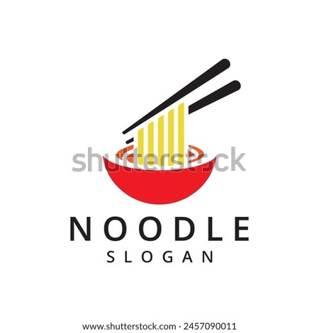 Noodle Logo Design Illustration Noodle menu Logo Template