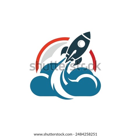 Rocket Logo Rocket Launch Jet Plane Space modern Icon