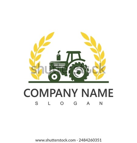 Tractor Logo. Premium Vector Design for Agricultural and Farming Brand