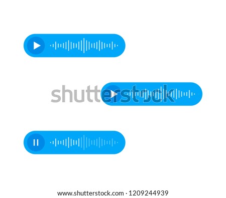 Voice Messages icon, event notification. Modern flat style vector illustration.