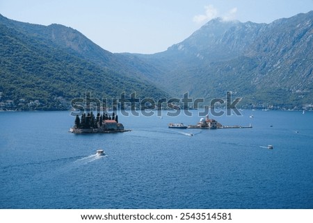 Similar – Image, Stock Photo View of Kotor Bay, Montenegro