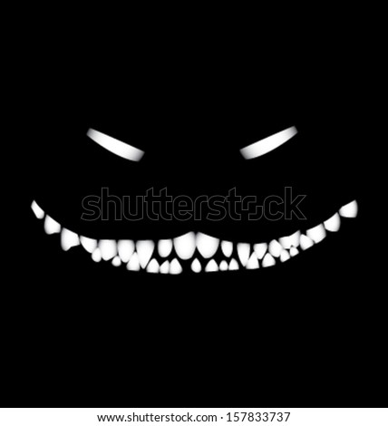 smile of monster vector