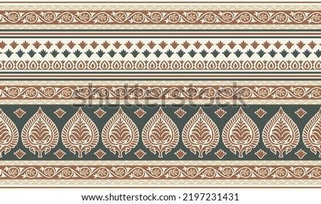 Traditional Asian dress border design