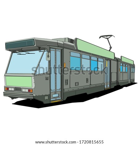 Public Transportation Illustration of a tram