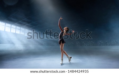 Similar – Image, Stock Photo Winter lights skater with sledge and fir tree hovering over the shopping street in Hamburg in front of the town hall
