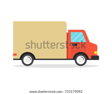 Delivery truck. Delivery service concept. Vector illustration.
