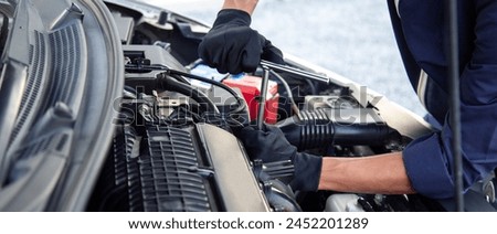 Similar – Image, Stock Photo Mechanic working on car in auto repair shop