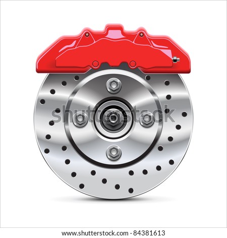 Brake Disc With Caliper, Vector - 84381613 : Shutterstock