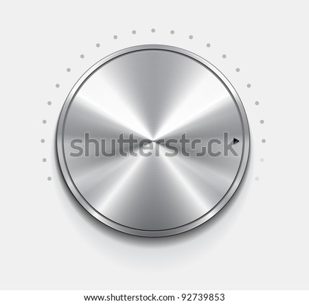 Metallic knob, vector