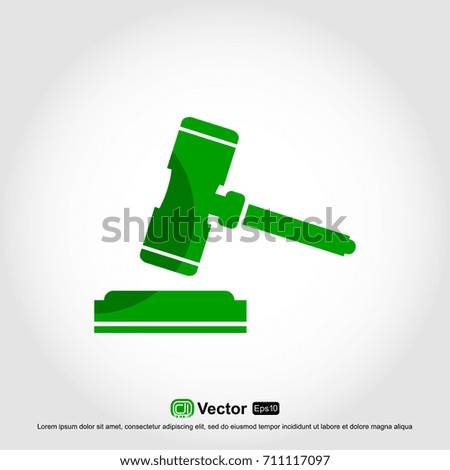 legal hammer and pen logo template