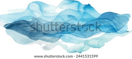 abstract blue wave watercolor background