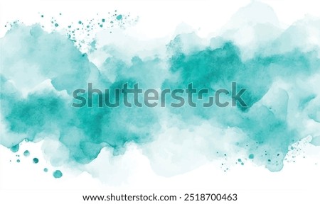 Image, Stock Photo Liquid watercolour gradient, marbling in green, blue, yellow and gold with bubbles and structures