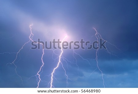 Thunderstorm Sky with Strong Lightning