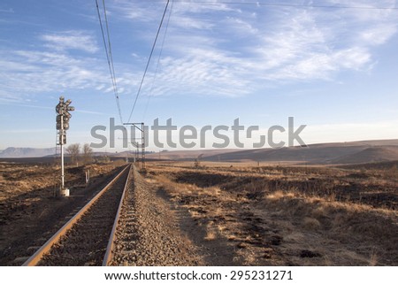 Similar – Foto Bild Schienen durch grüne Wiese