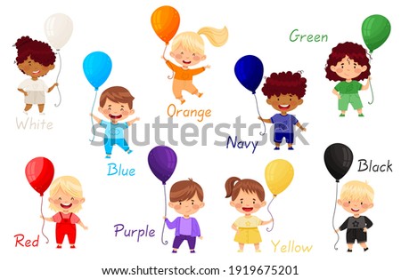 Similar – Image, Stock Photo Cheerful boy holding colorful kite