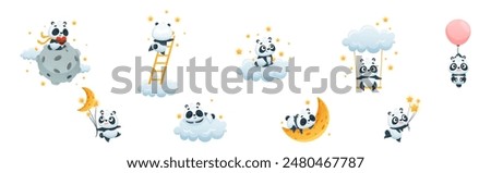 Similar – Image, Stock Photo Cute baby on ladder near pool