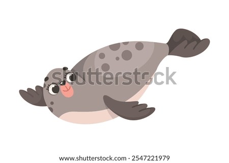 Seal Polar Animal and Cold Arctic Fauna Vector Illustration