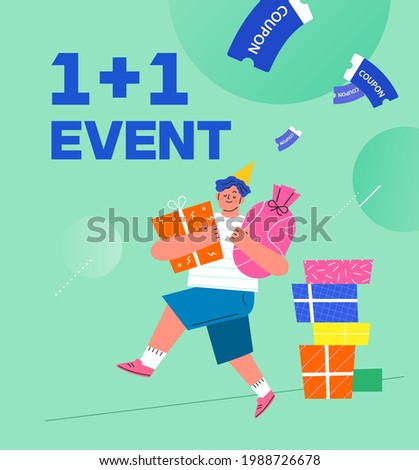 shopping event illustration. Banner. vector
