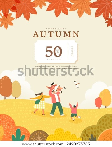 autumn sentimental frame illustration. Web-Banner
