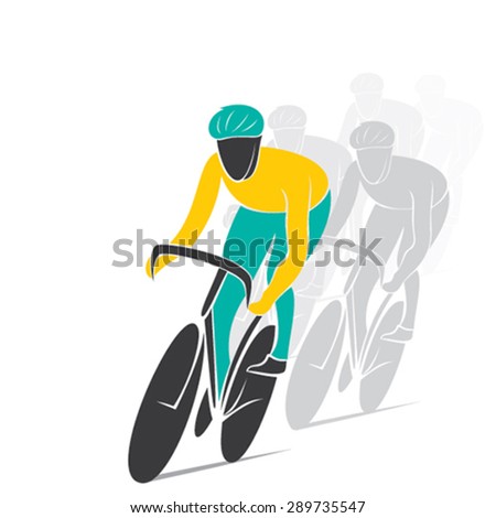 cycling race design vector