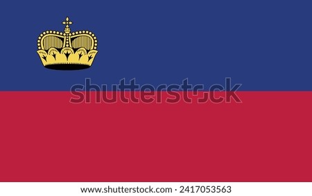 Liechtenstein Flag Vector Design Stock Illustration