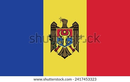 Moldova Flag Vector Design Stock Illustration