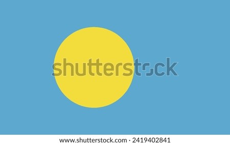 Palau Flag Vector Design Stock Illustration