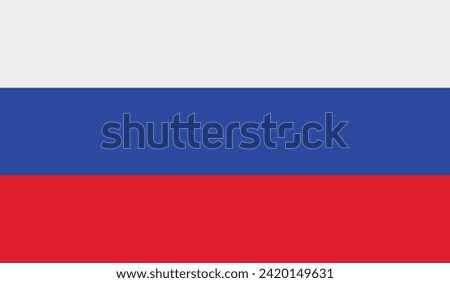 Russia Flag Vector Design Stock Illustration