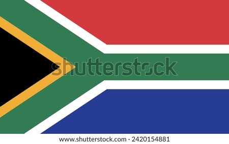 South Africa Flag Vector Design Stock Illustration
