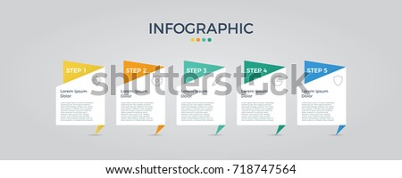 infographic vector with 5 options, can be used for step, workflow, diagram, banner, process, business presentation, template, web design, price list, timeline, report.