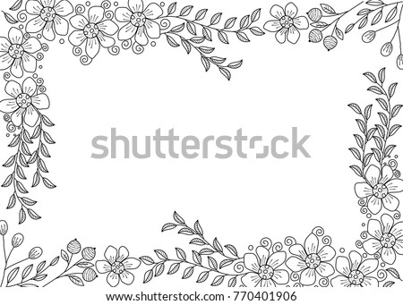 Download Flower Border Coloring Pages At Getdrawings Free Download