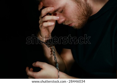 Man In Handcuffs Praying Stock Photo 28446034 : Shutterstock