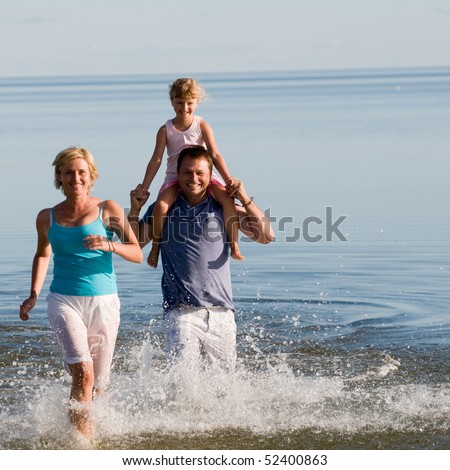 Family fun,sea and sun