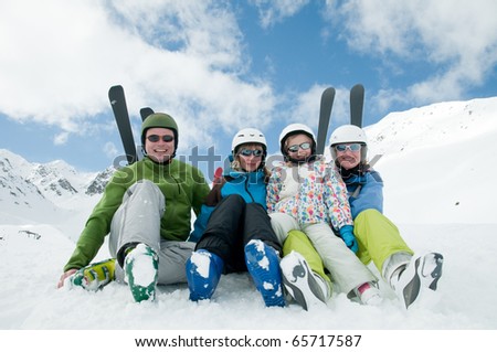 Family, ski, snow and fun
