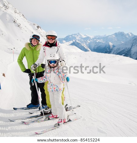 Winter, ski -  family ski team