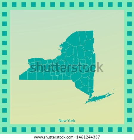 map of New york. vector illustration Сток-фото © 