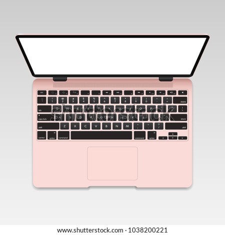 Laptop rese. Isolated on a white background. Vector - stock.