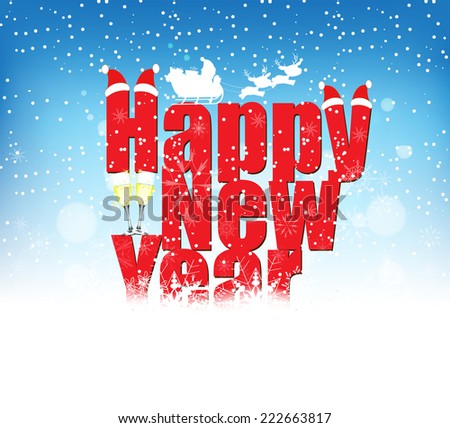 Happy New Year Stock Vector Illustration 222663817 : Shutterstock