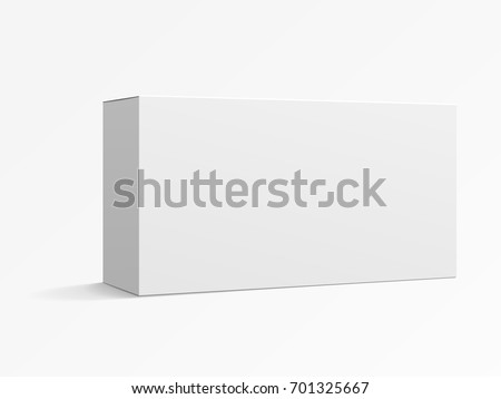 Blank paper box mockup, white box template for design uses in 3d illustration