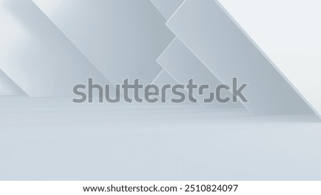 Similar – Image, Stock Photo Geometrical bright buildings on embankment of river