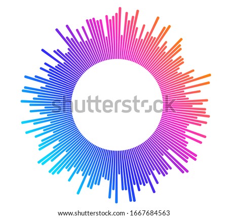 Color equalizer isolated on white background. Vector illustration. Pulse music player. Audio wave logo. Vector design element Poster of the sound wave template visualization signal Illustration eps 10