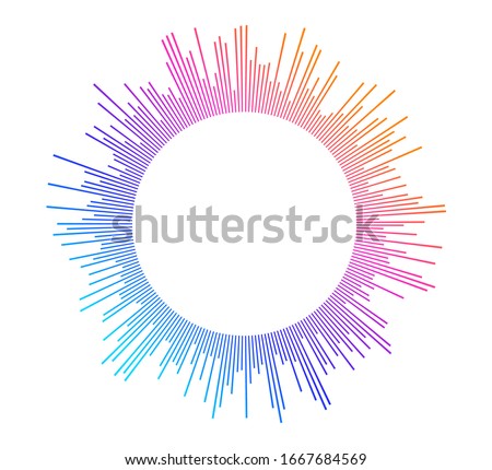 Color equalizer isolated on white background. Vector illustration. Pulse music player. Audio wave logo. Vector design element Poster of the sound wave template visualization signal Illustration eps 10