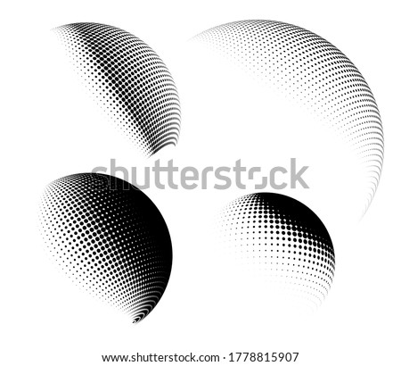 Design elements symbol Editable icon - Halftone circles, halftone dot pattern on white background. Vector illustration eps 10 frame with black abstract random dots for technology, electronic